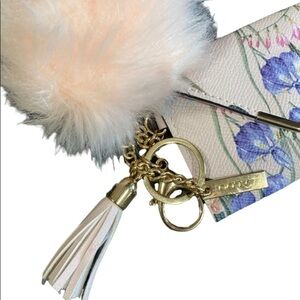 Aldo Card Holder Flowers Pink Puff Accent